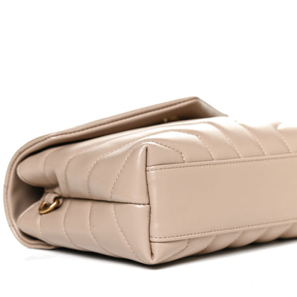 Saint Laurent Calfskin Y Quilted Monogram Toy Loulou Crossbody Bag Latte 8 of 12
