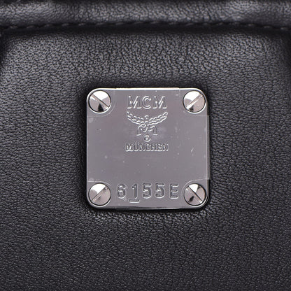 MCM Calfskin Ottomar Monogram Duke Backpack Black 14 of 17