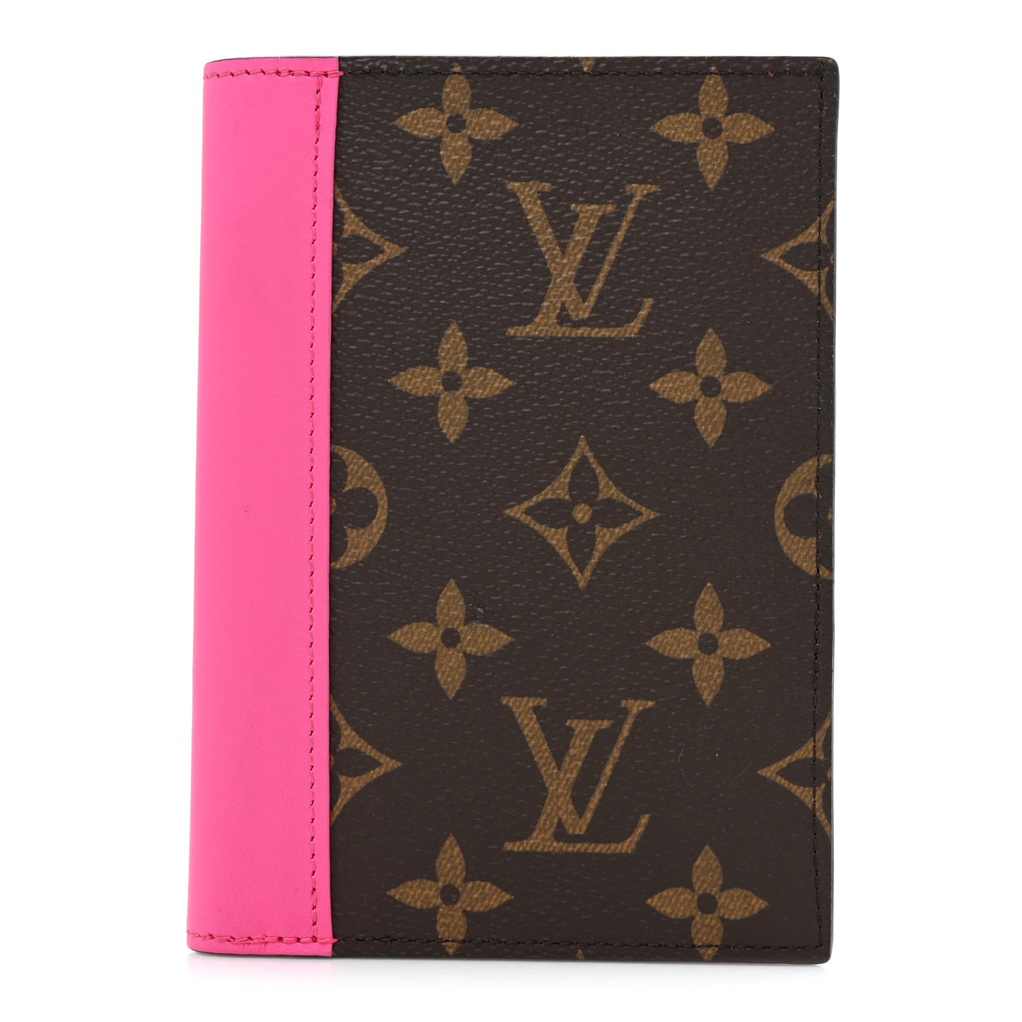 Monogram Macassar Passport Cover Fuchsia