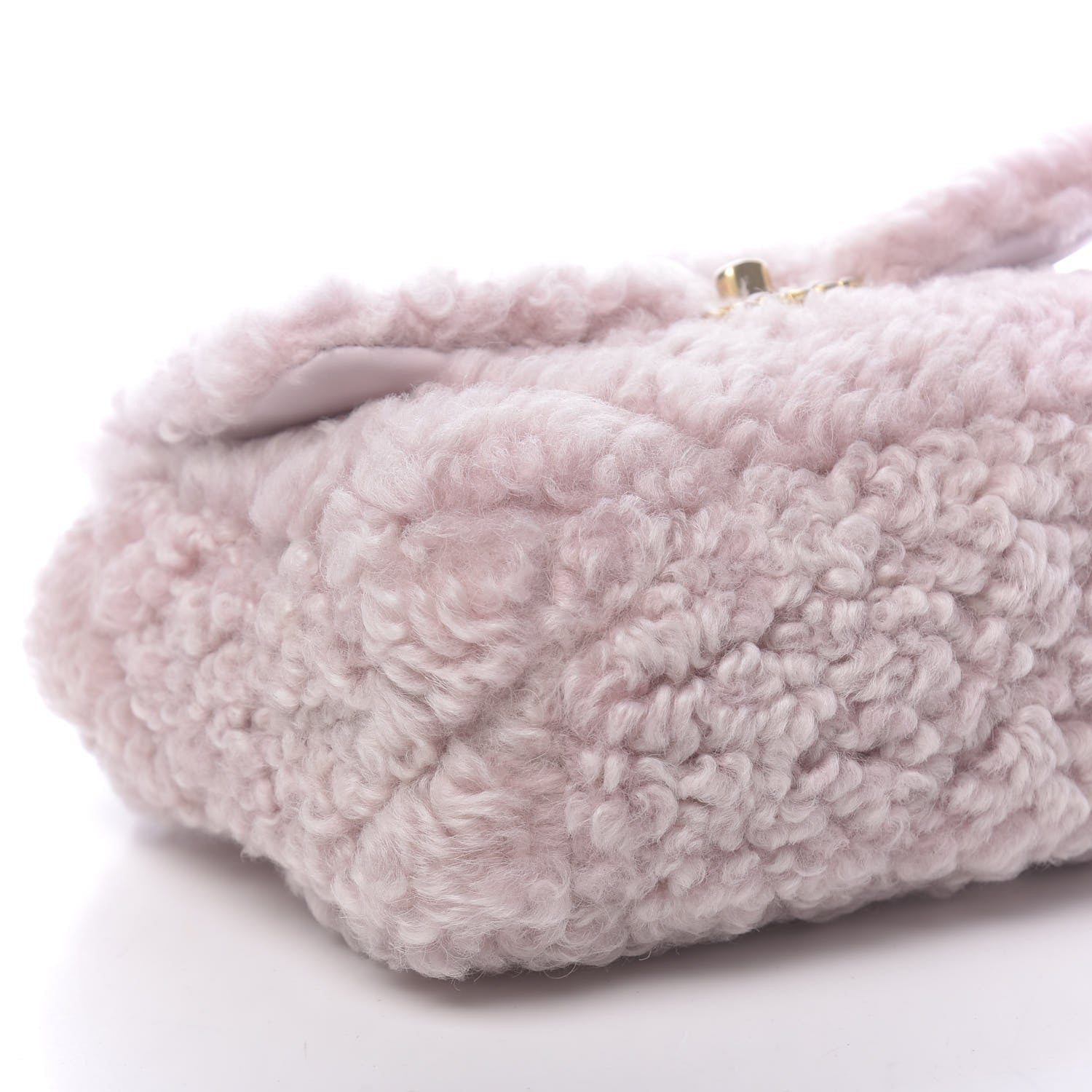 Chanel Shearling Sheepskin Medium 19 Flap Light Pink 8 of 11
