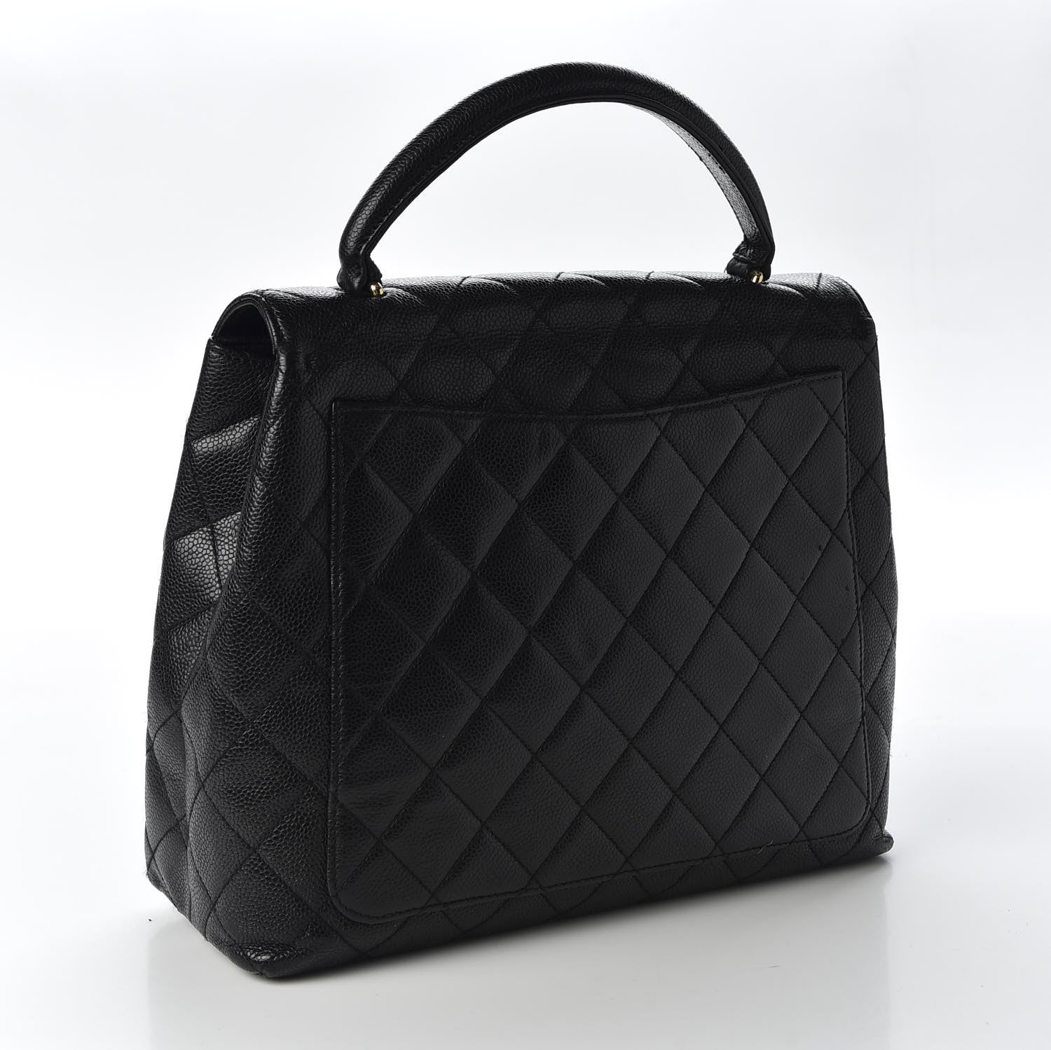 Chanel Caviar Quilted Jumbo Kelly Flap Black 2 of 9