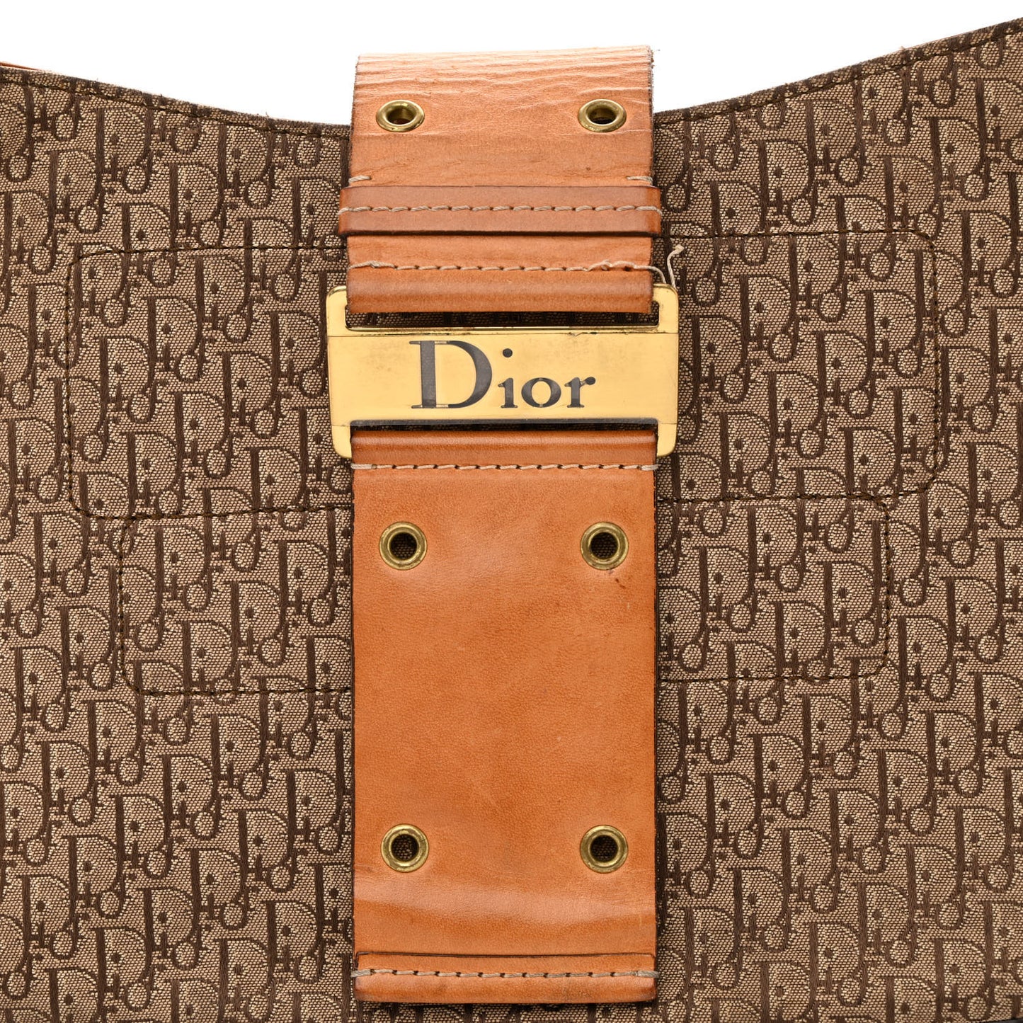 Calfskin Monogram Street Chic Large Columbus Ave Beige
