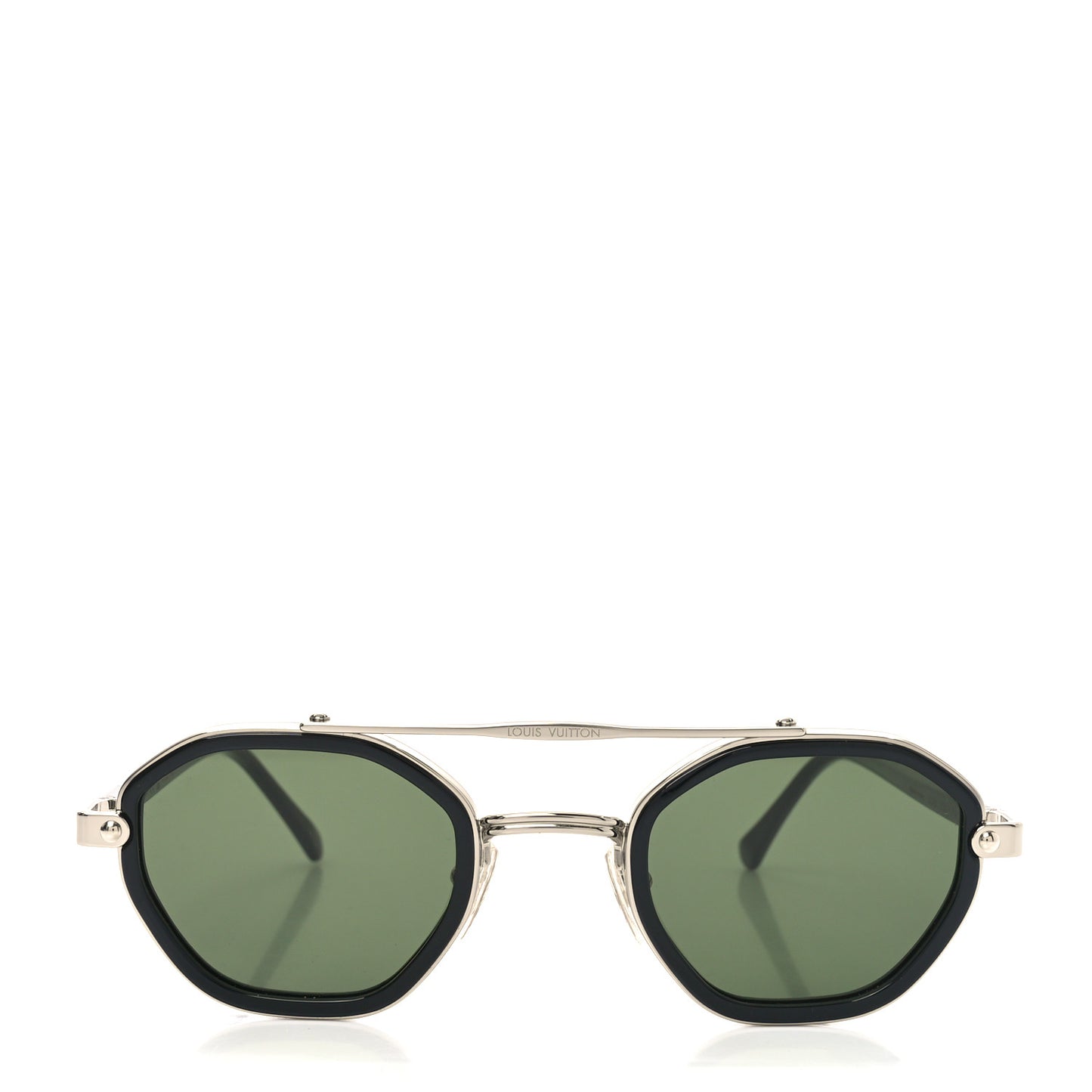 Acetate Metal LV Signature Round Duo Sunglasses Z2532U Black