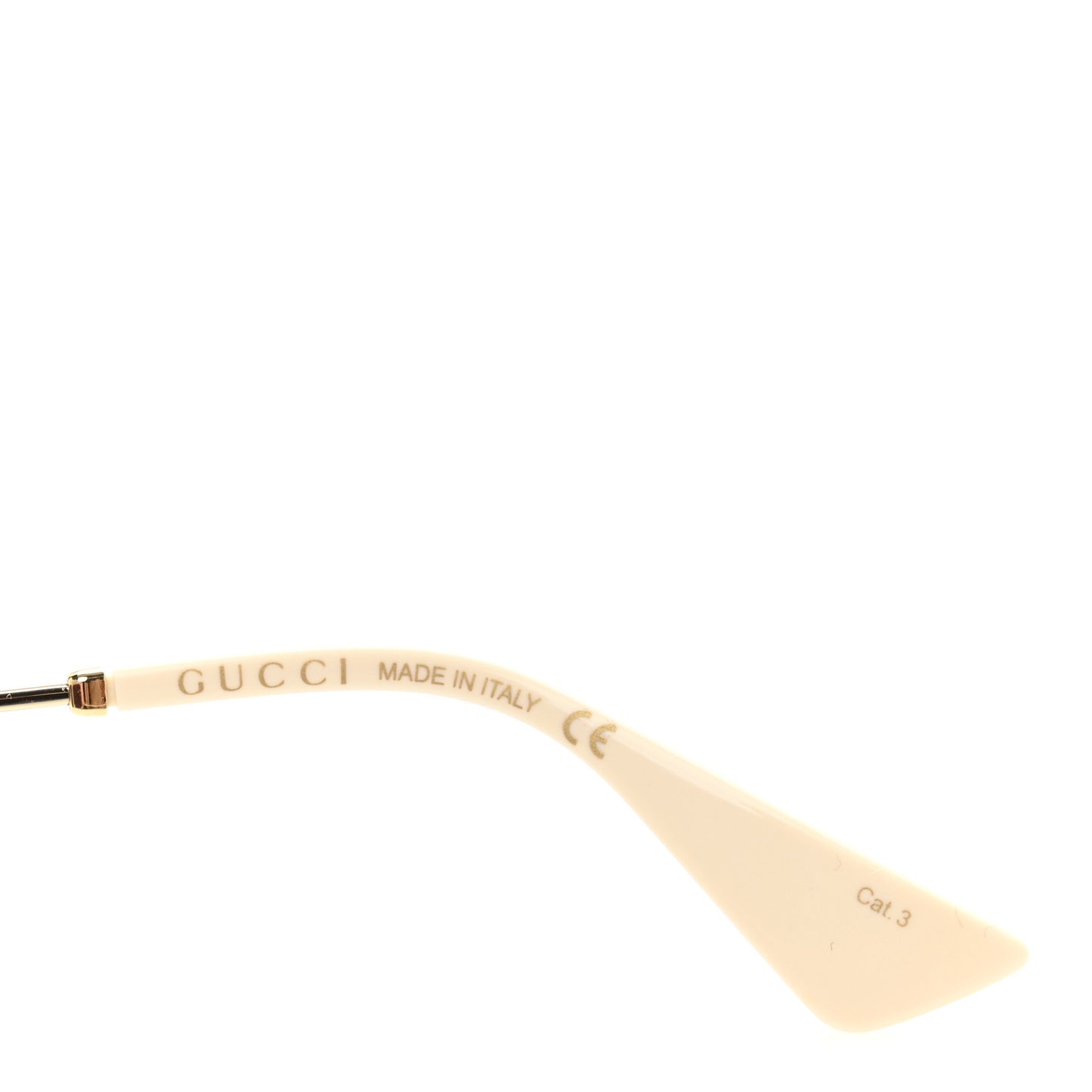 Metal Crystal Geometrical Frame Sunglasses GG0895S Silver Gold