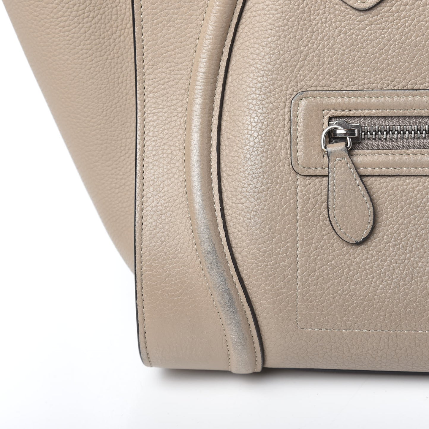 Drummed Calfskin Mini Luggage Dune