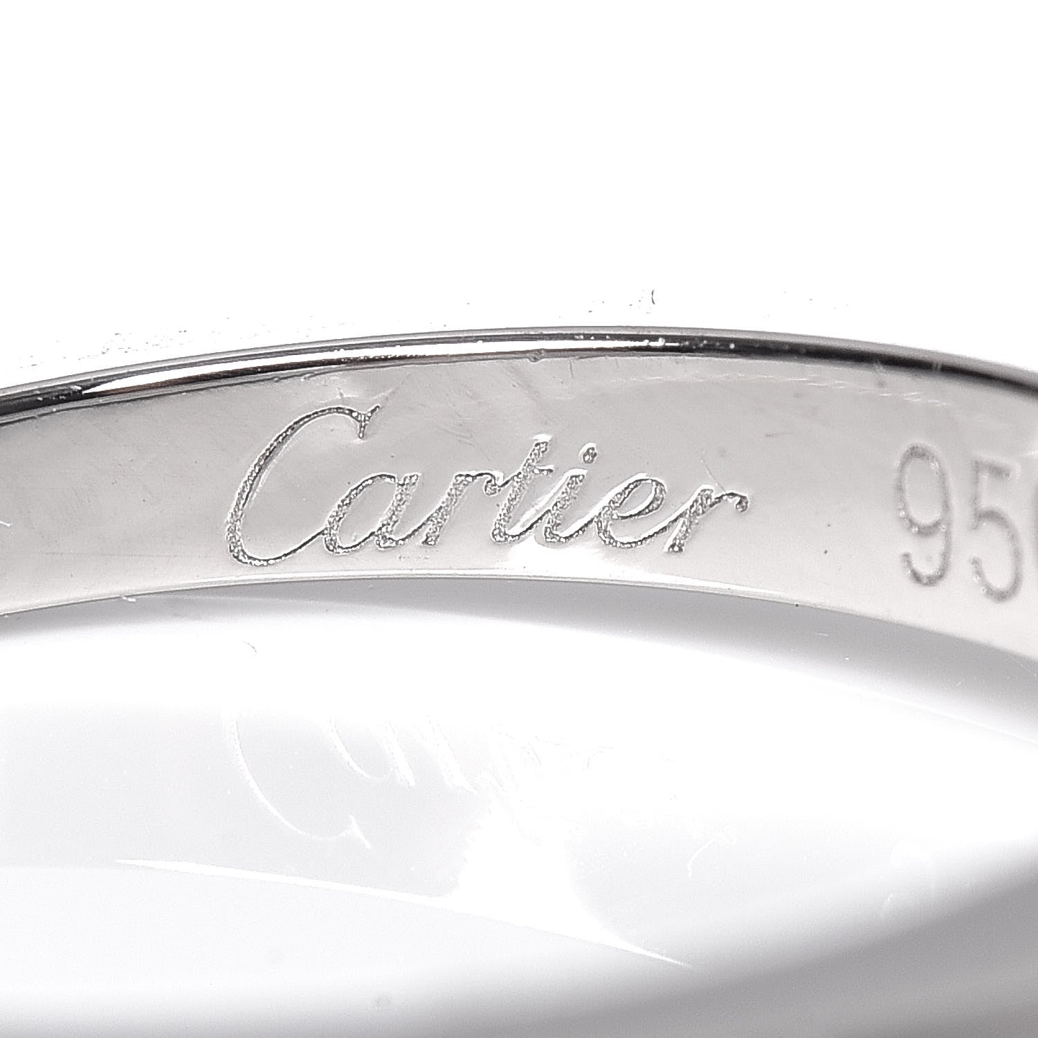 Cartier Platinum .53ct Diamond Solitaire Engagement Ring 48 4.5 8 of 8