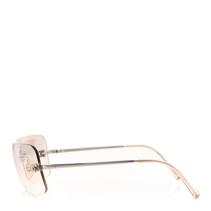 Chanel Crystal CC Logo Sunglasses 4017-D Silver 4 of 14