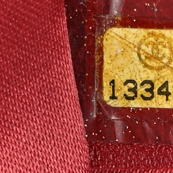 Glazed Calfskin Large On The Road Tote Red