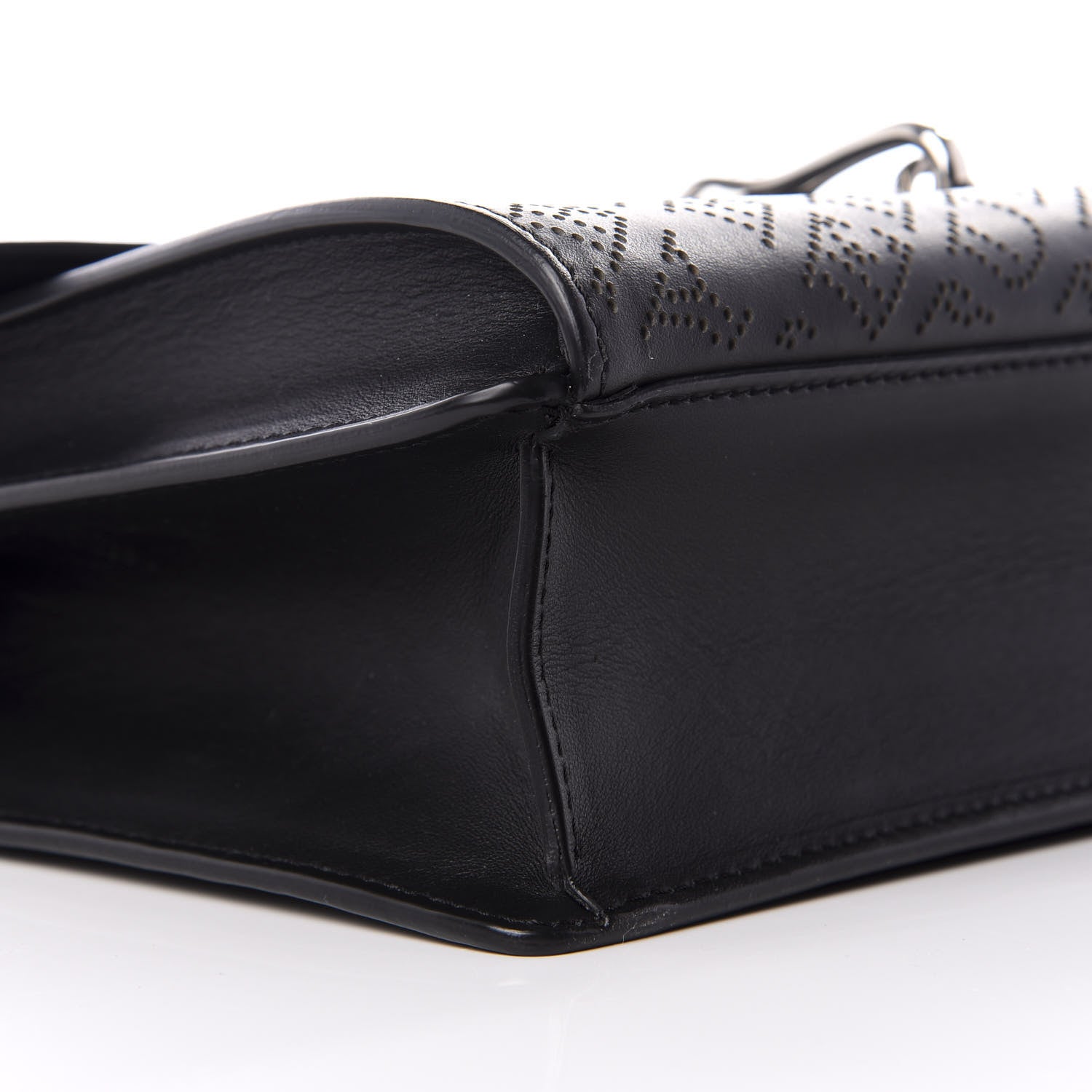 Burberry Calfskin Perforated Small Macken Crossbody Bag Black 5 of 8