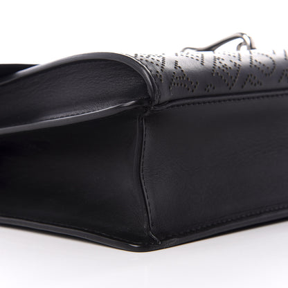 Burberry Calfskin Perforated Small Macken Crossbody Bag Black 5 of 8