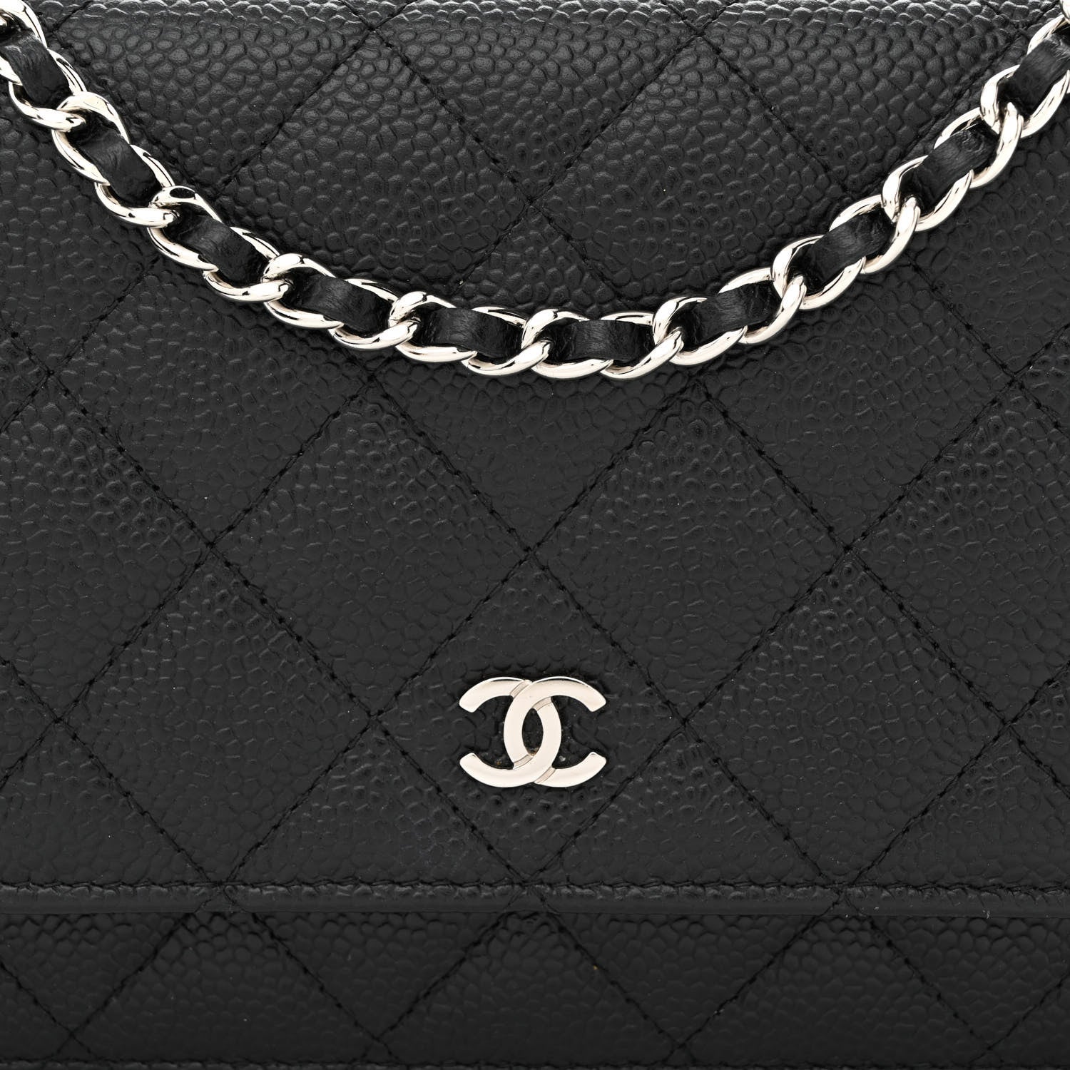 Chanel Caviar Quilted Wallet on Chain WOC Black 9 of 11