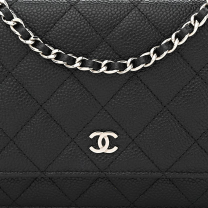 Chanel Caviar Quilted Wallet on Chain WOC Black 9 of 11