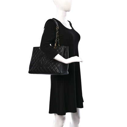 Chanel Caviar Quilted Grand Shopping Tote GST Black 2 of 10
