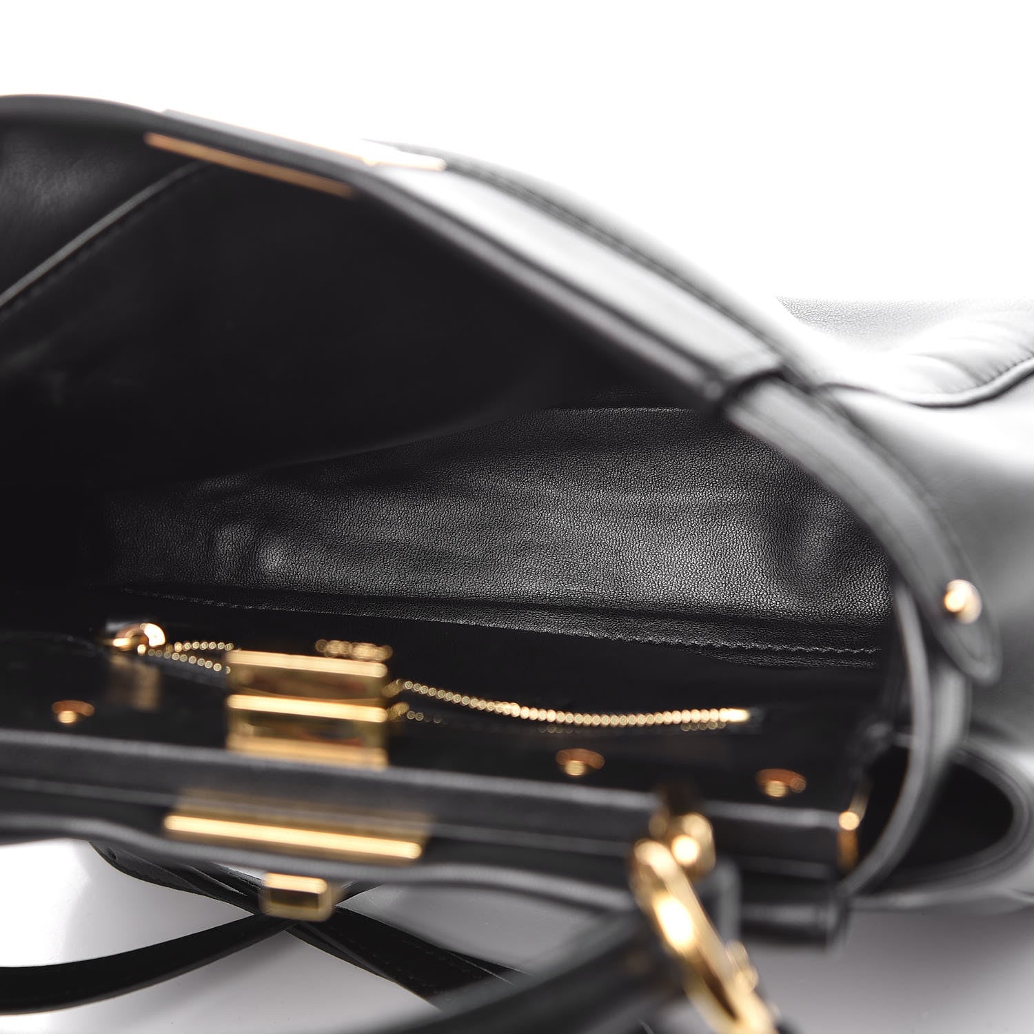 Fendi Nappa Mini Peekaboo Iconic Satchel Black 7 of 12