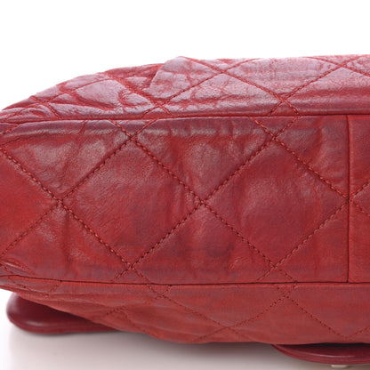 Chanel Iridescent Calfskin Large Chic Quilt Flap Red 19 of 23