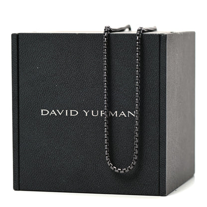 David Yurman Darkened Sterling Silver 2.7mm Box Chain Necklace 36" 6 of 6