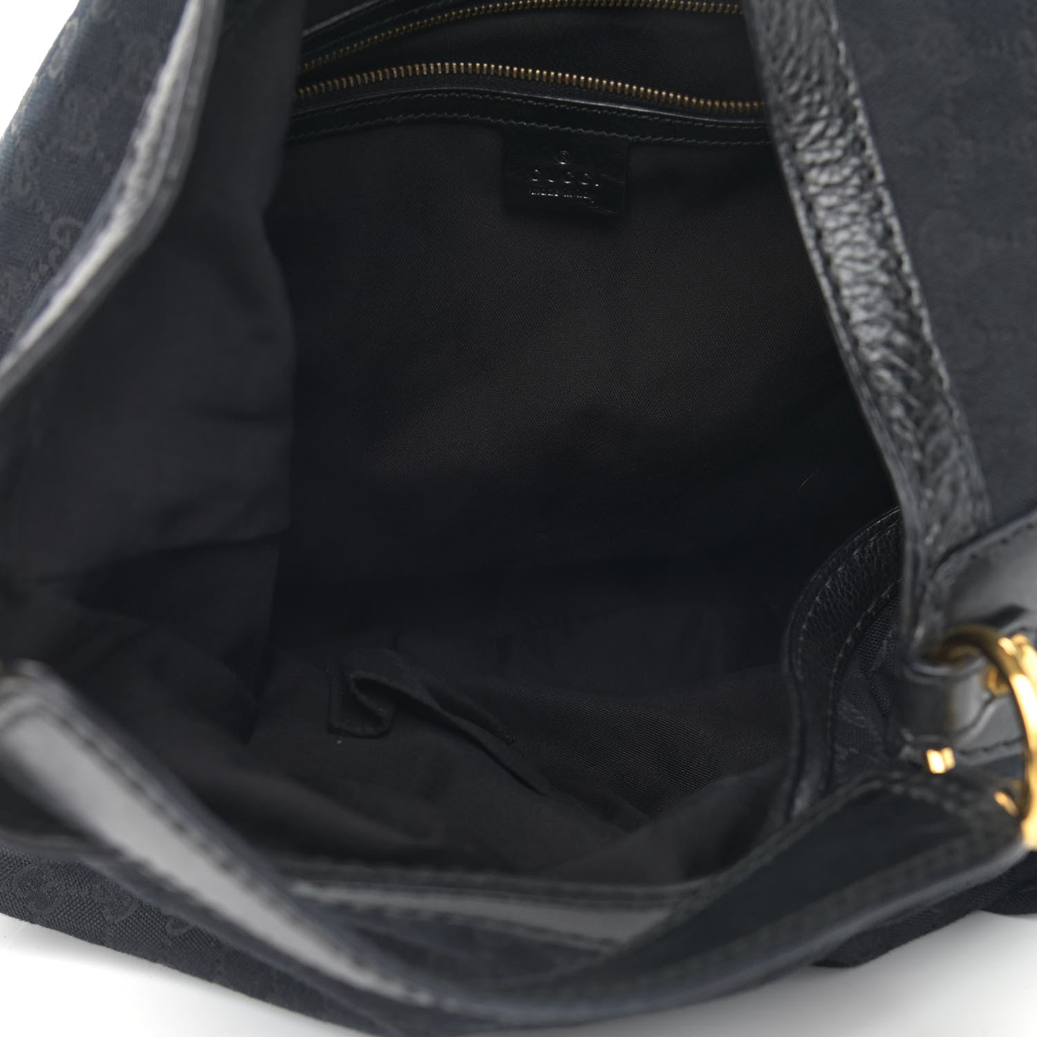 Gucci Monogram Large Jockey Hobo Black 5 of 11