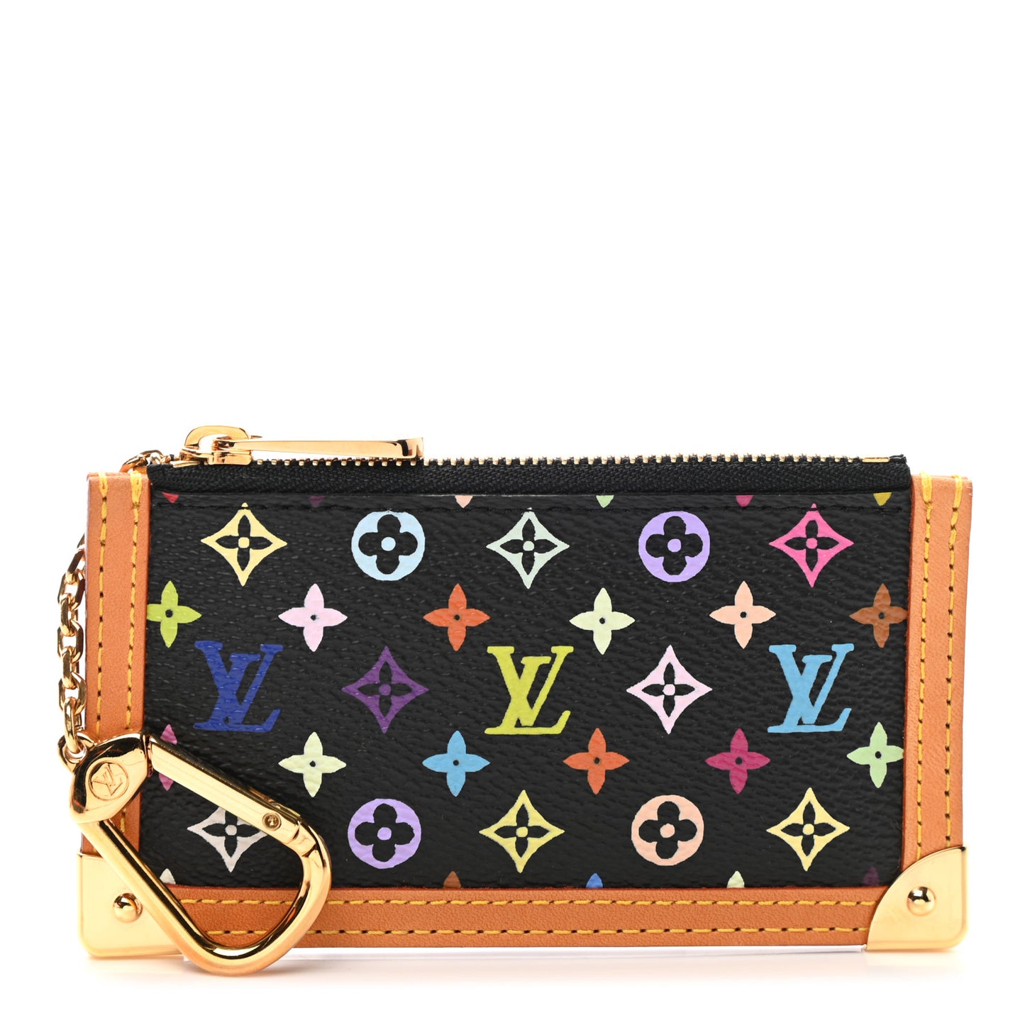 Monogram Multicolor Key Pouch Black