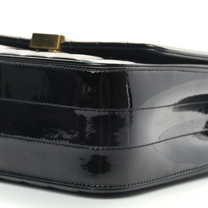 Saint Laurent Patent Calfskin Matelasse Monogram Medium Vicky Chain Bag Black 8 of 10