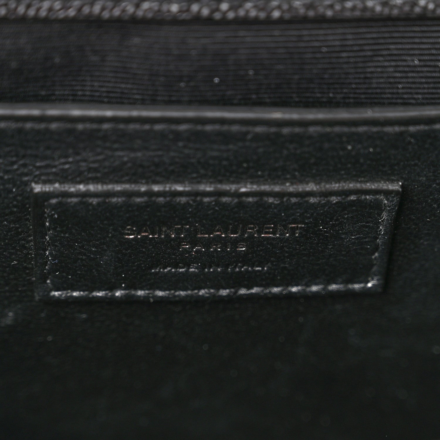 Saint Laurent Grain De Poudre Textured Mixed Matelasse Triquilt Medium Monogram Satchel Black 7 of 9
