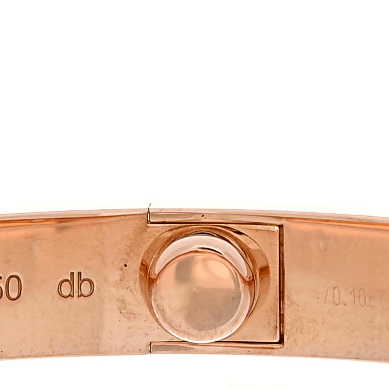 Cartier 18K Pink Gold 4 Diamond LOVE Bracelet 16 7 of 9