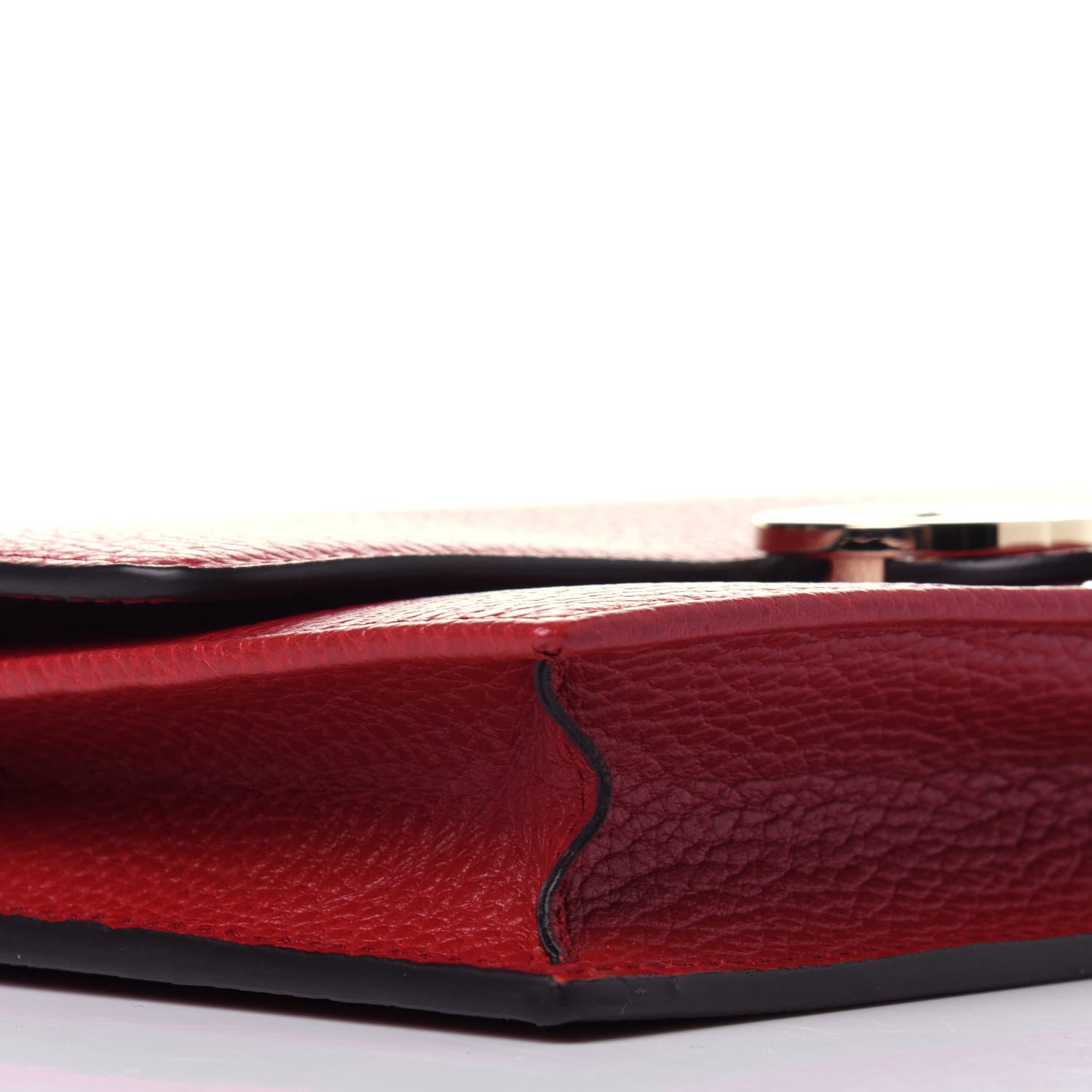 Gucci Dollar Calfskin Interlocking G Chain Wallet Red 8 of 11
