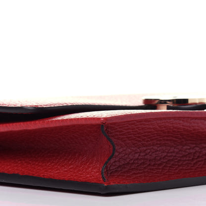 Gucci Dollar Calfskin Interlocking G Chain Wallet Red 8 of 11
