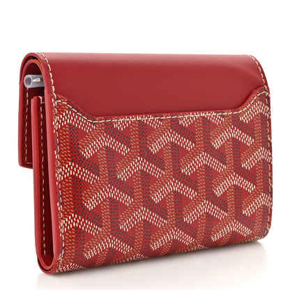 Goyard Goyardine Saint-Gabriel Compact Wallet Red 3 of 9