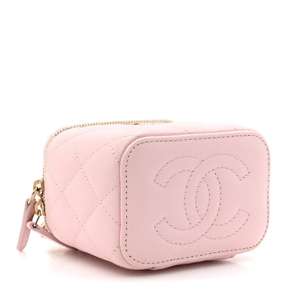 Chanel Caviar Quilted Mini Vanity Case With Chain Light Pink 4 of 11