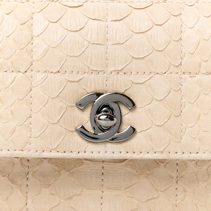 Chanel Snakeskin 3 Chain Flap Beige Clair 10 of 14