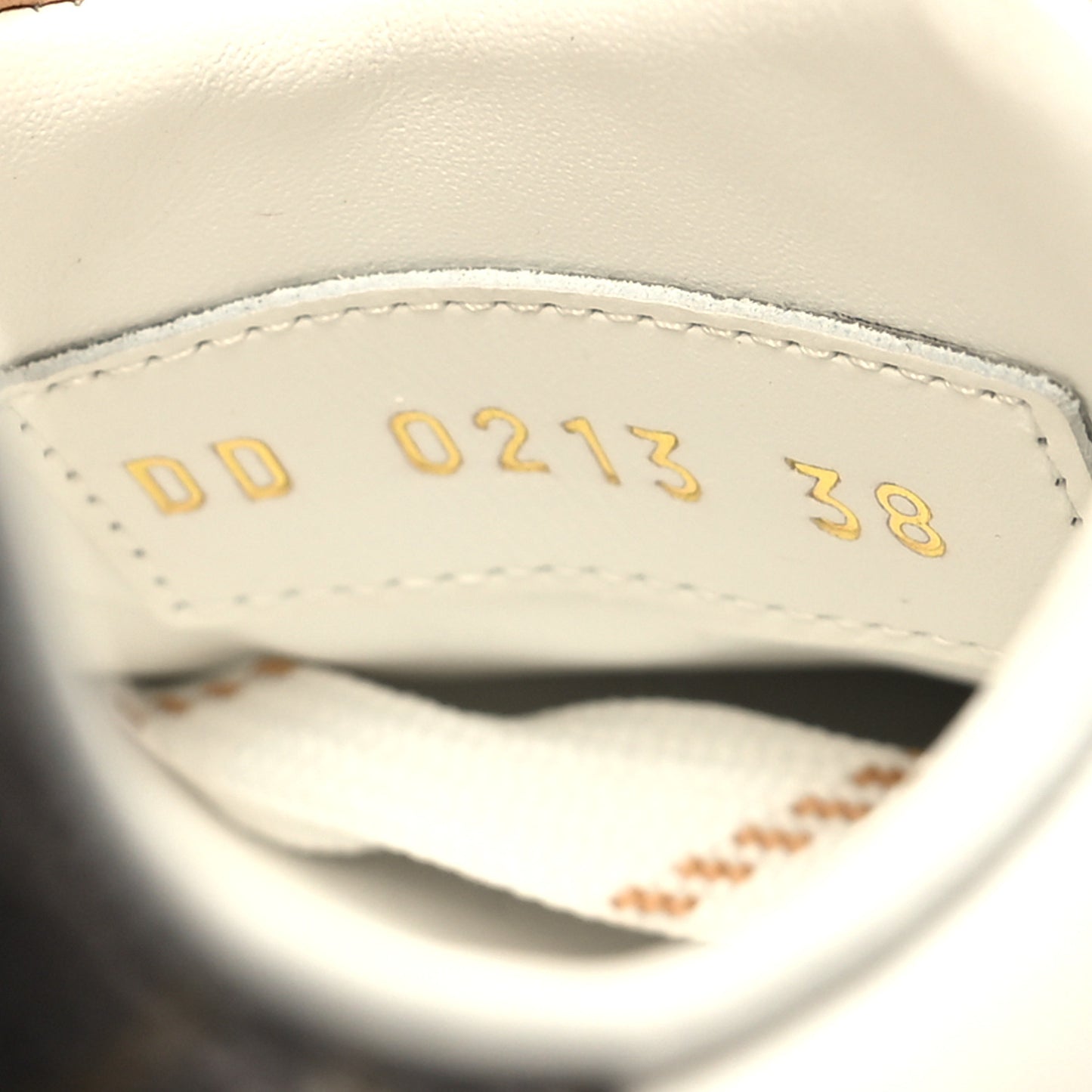 Lambskin Embossed Monogram Time Out Sneakers 38 White Natural