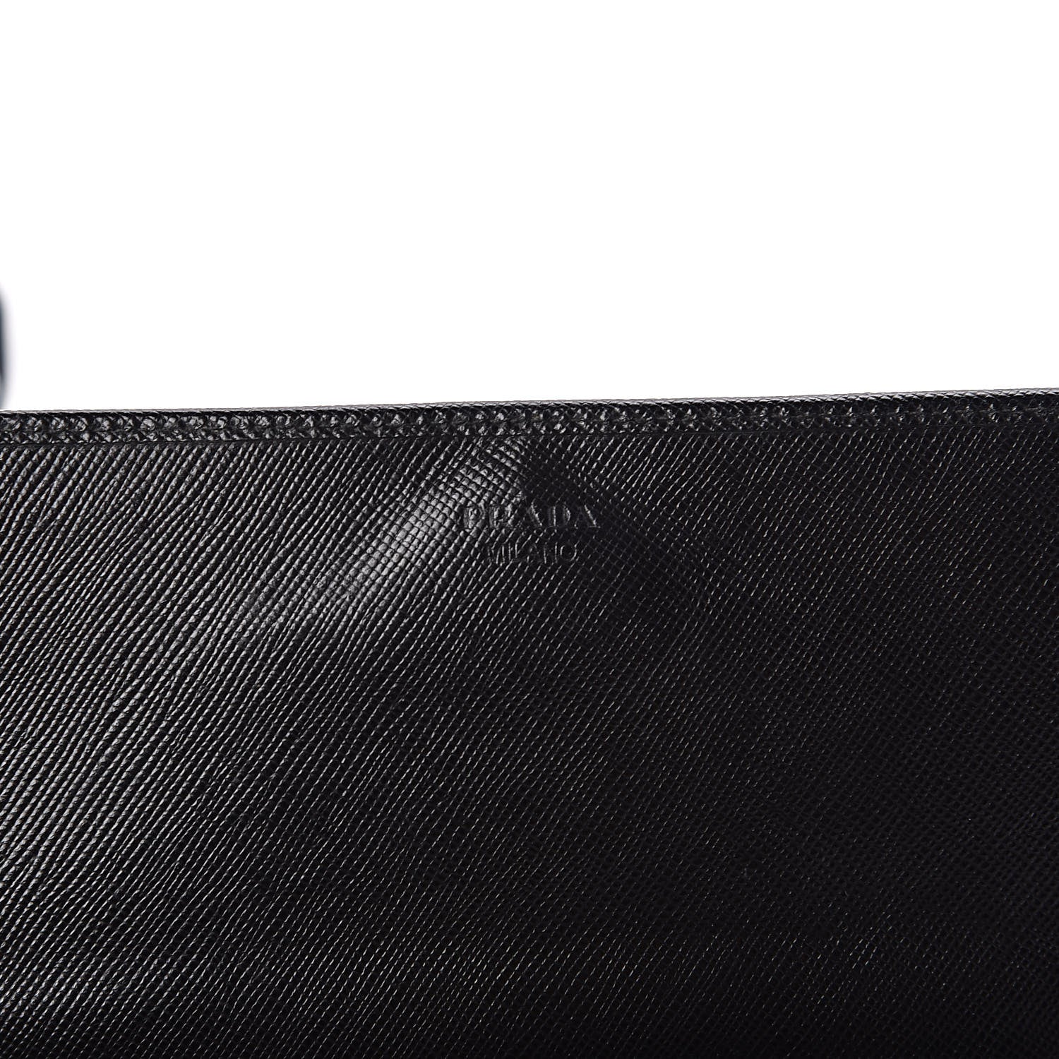 Prada Saffiano Metal Flap Wallet With Strap Black 6 of 11
