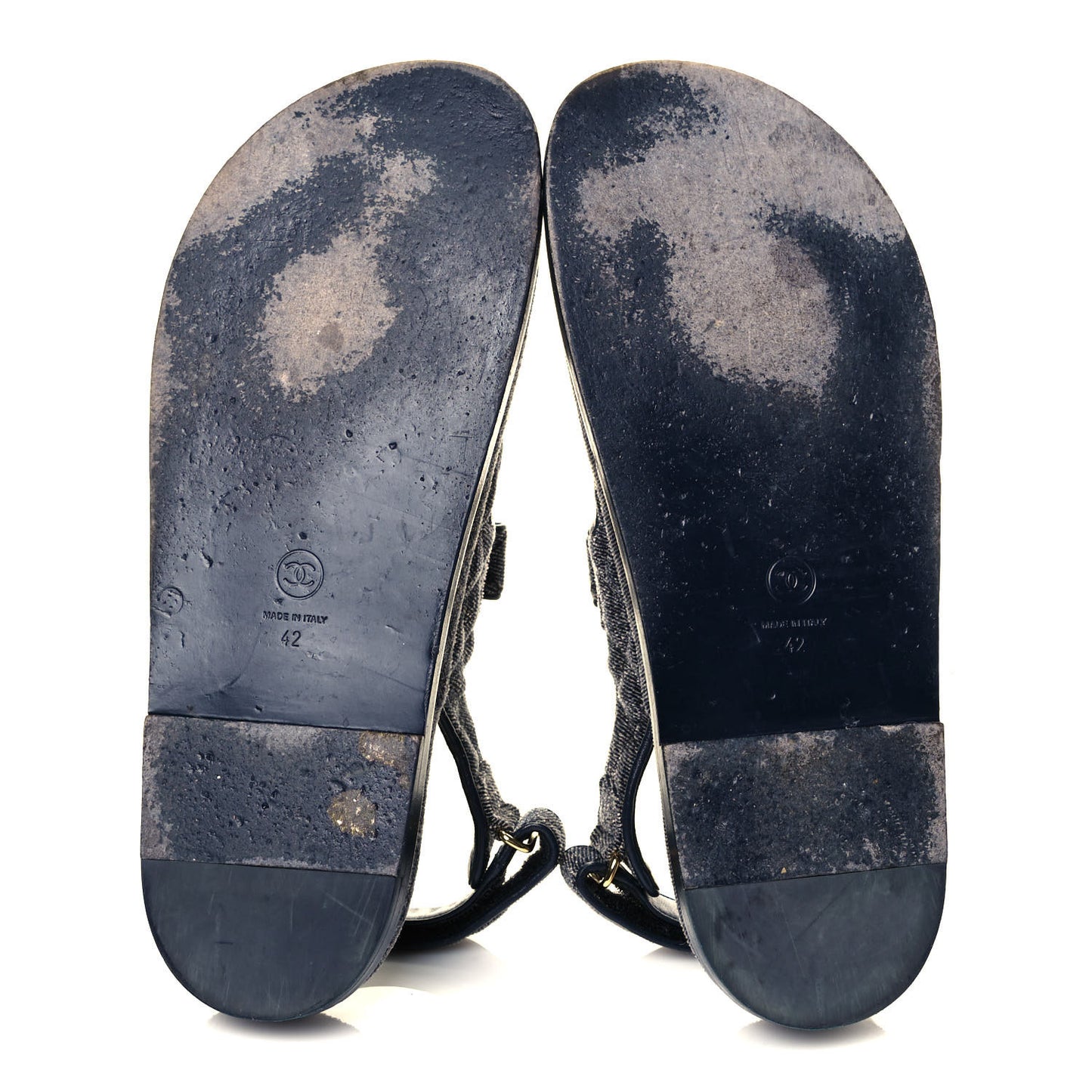 Denim Velcro Dad Sandals 42 Blue