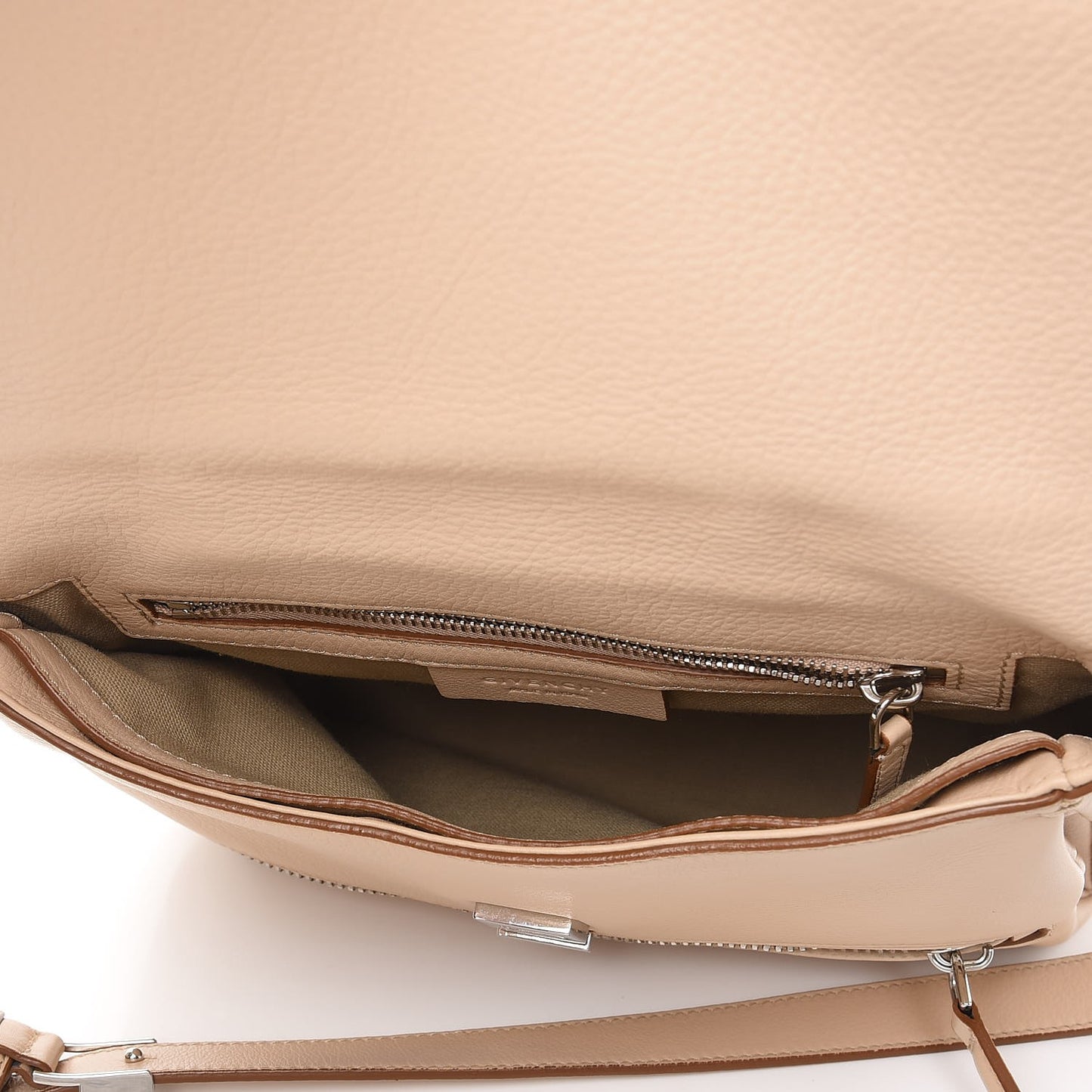 Calfskin Mini Pandora Pure Flap Bag Sand