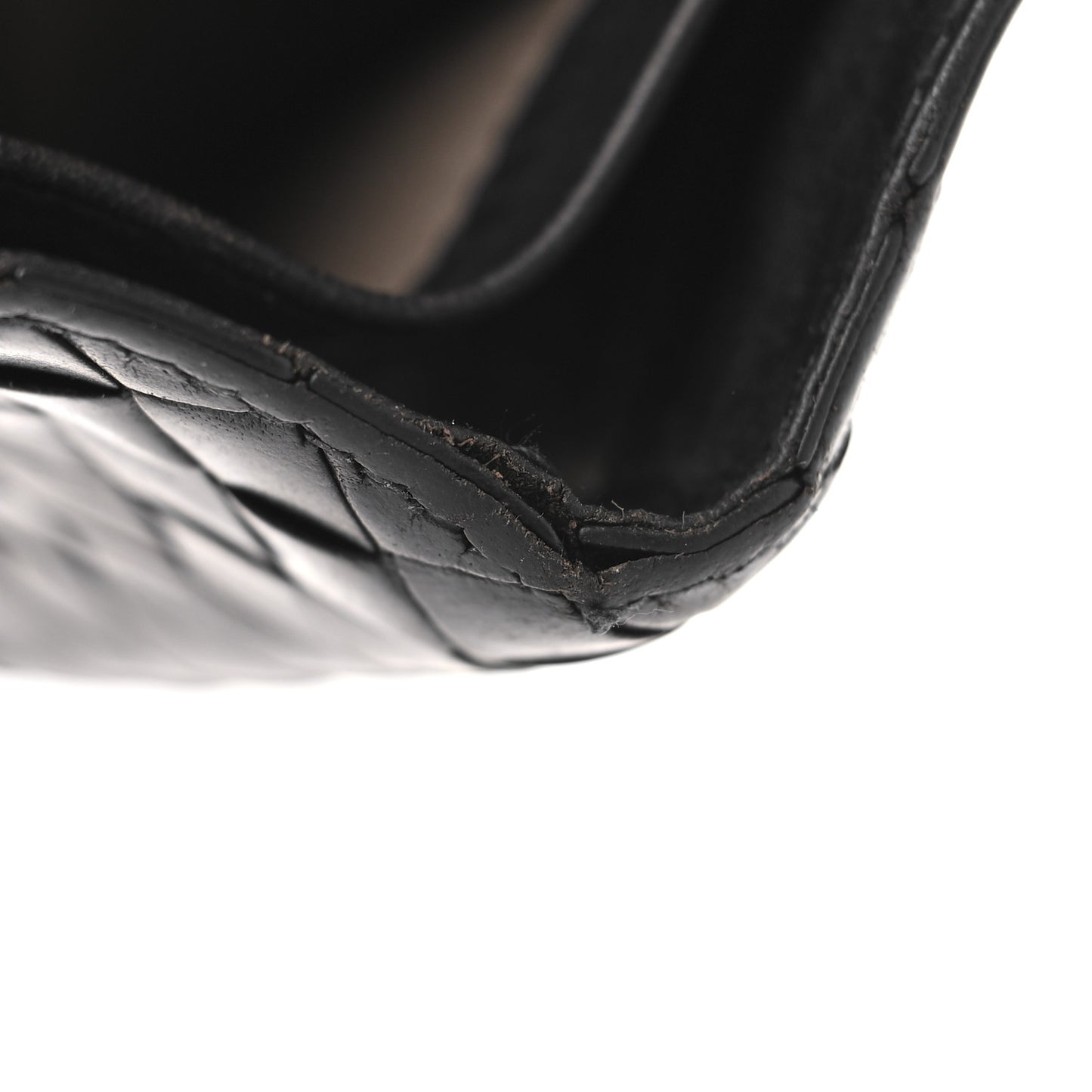 Nappa Maxi Intrecciato Bi-Fold Wallet Black