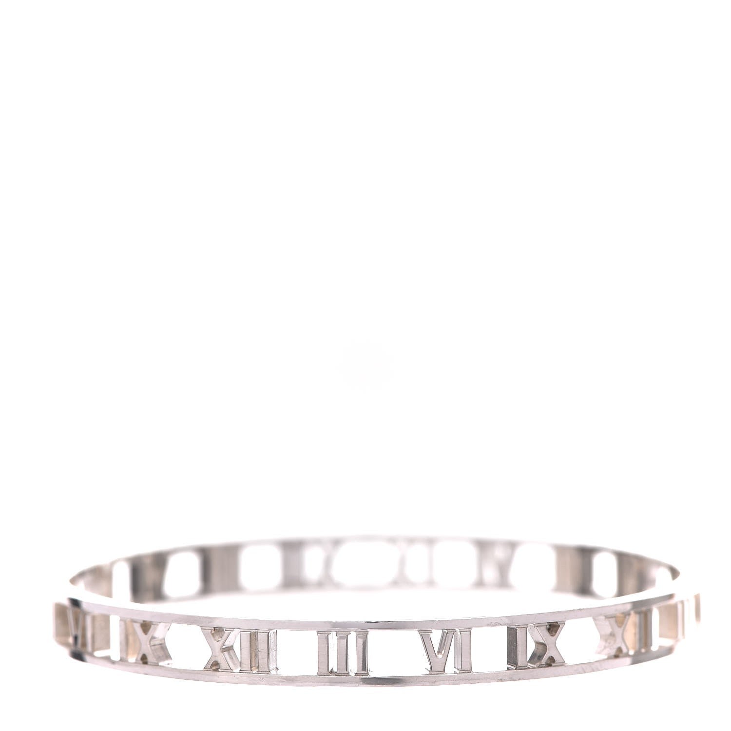 Tiffany Sterling Silver Narrow Atlas Open Bangle Bracelet 4 of 4