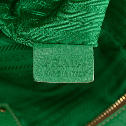 Prada Cervo Logo Embossed Folding Tote Acquamarina 7 of 18