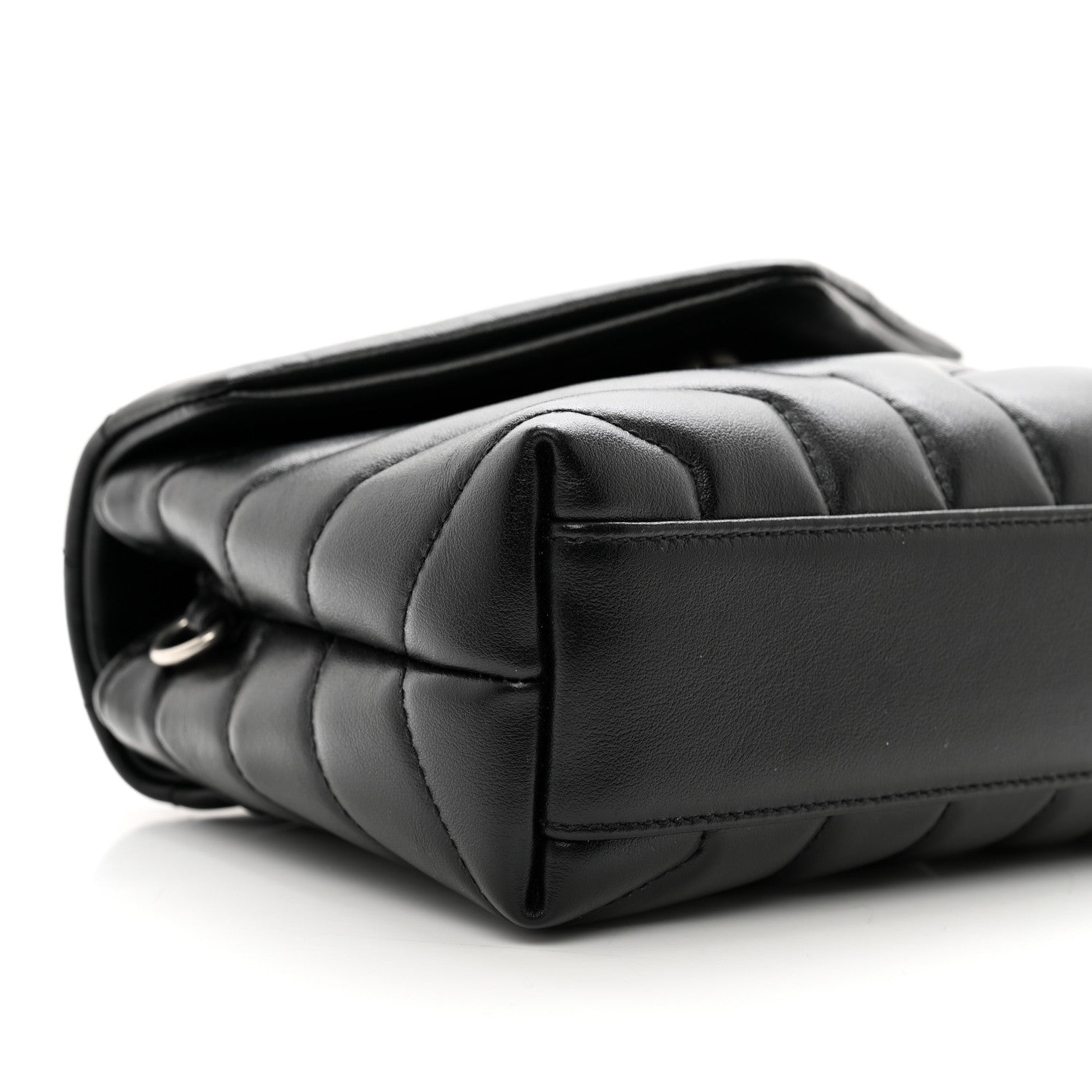 Saint Laurent Calfskin Y Quilted Monogram Toy Loulou Crossbody Bag Black 9 of 10