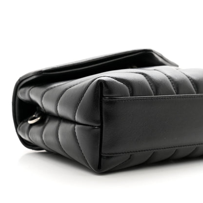 Saint Laurent Calfskin Y Quilted Monogram Toy Loulou Crossbody Bag Black 9 of 10