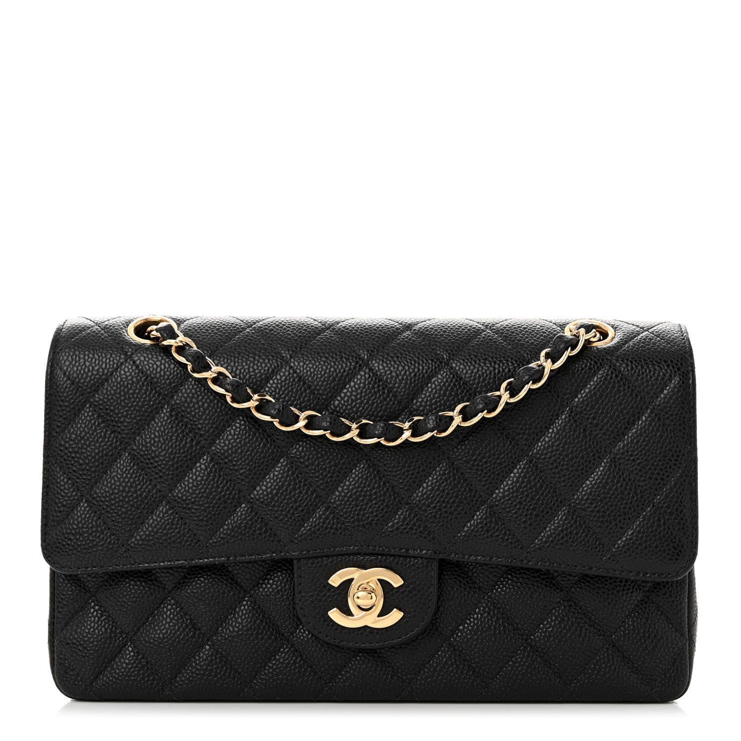 Chanel Caviar Quilted Medium Double Flap Black 1 of 11