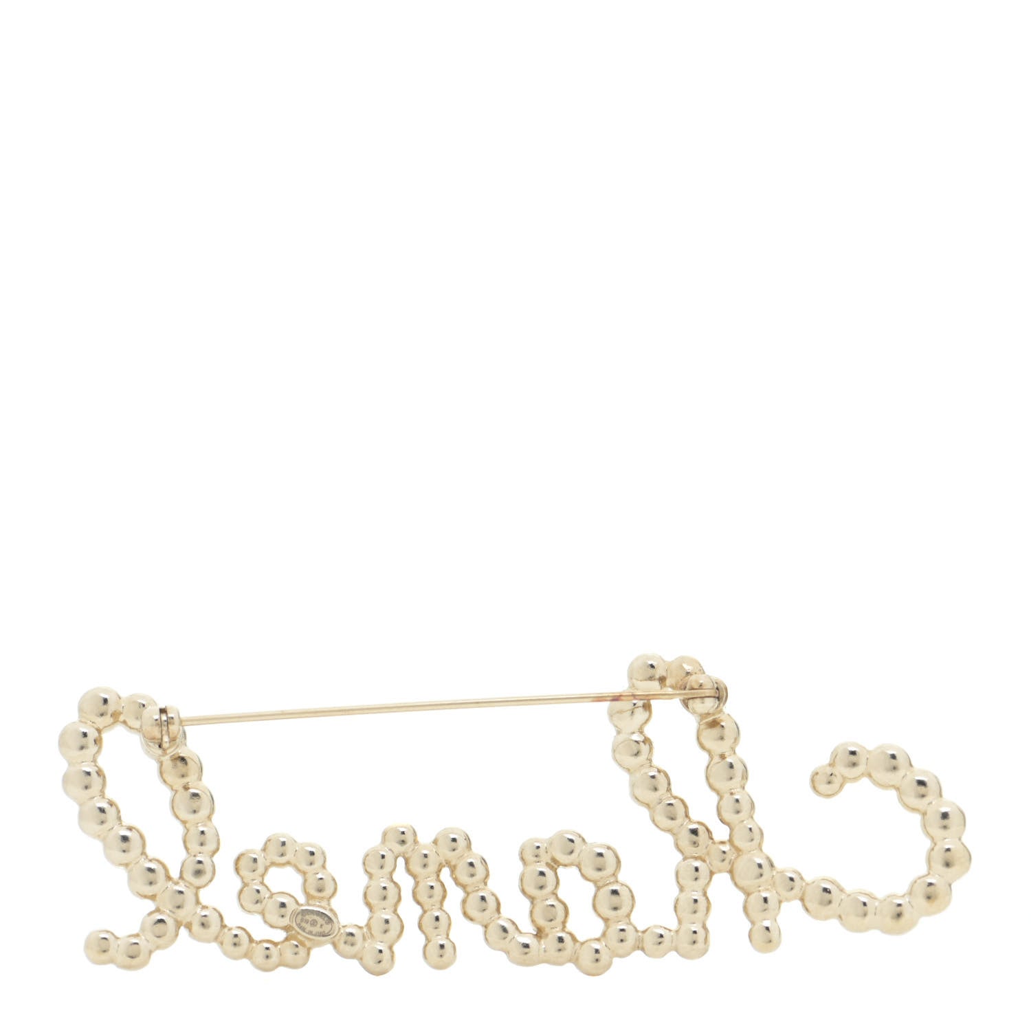 Chanel Metal Glass Swirling Pearls Brooch Pin Gold 5 of 10