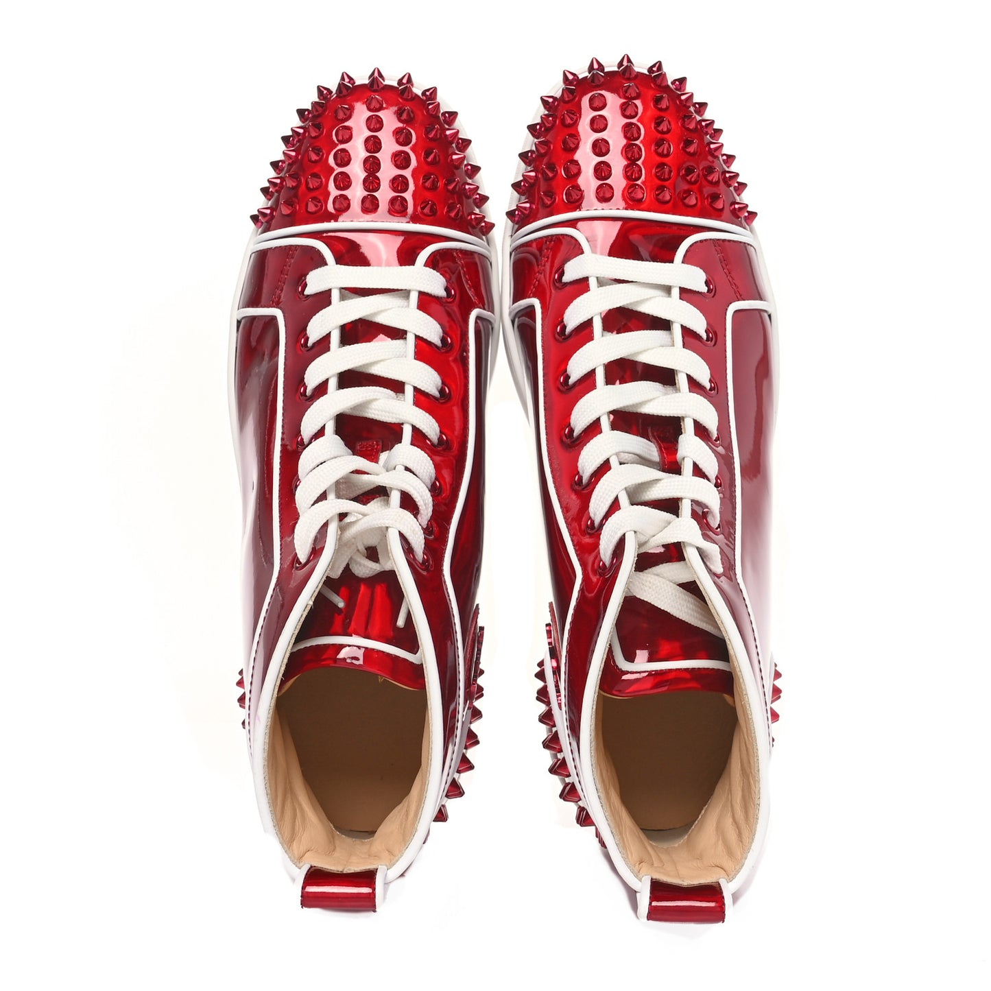 Patent Mens Louis Orlato Flat Sneakers 41.5 Red