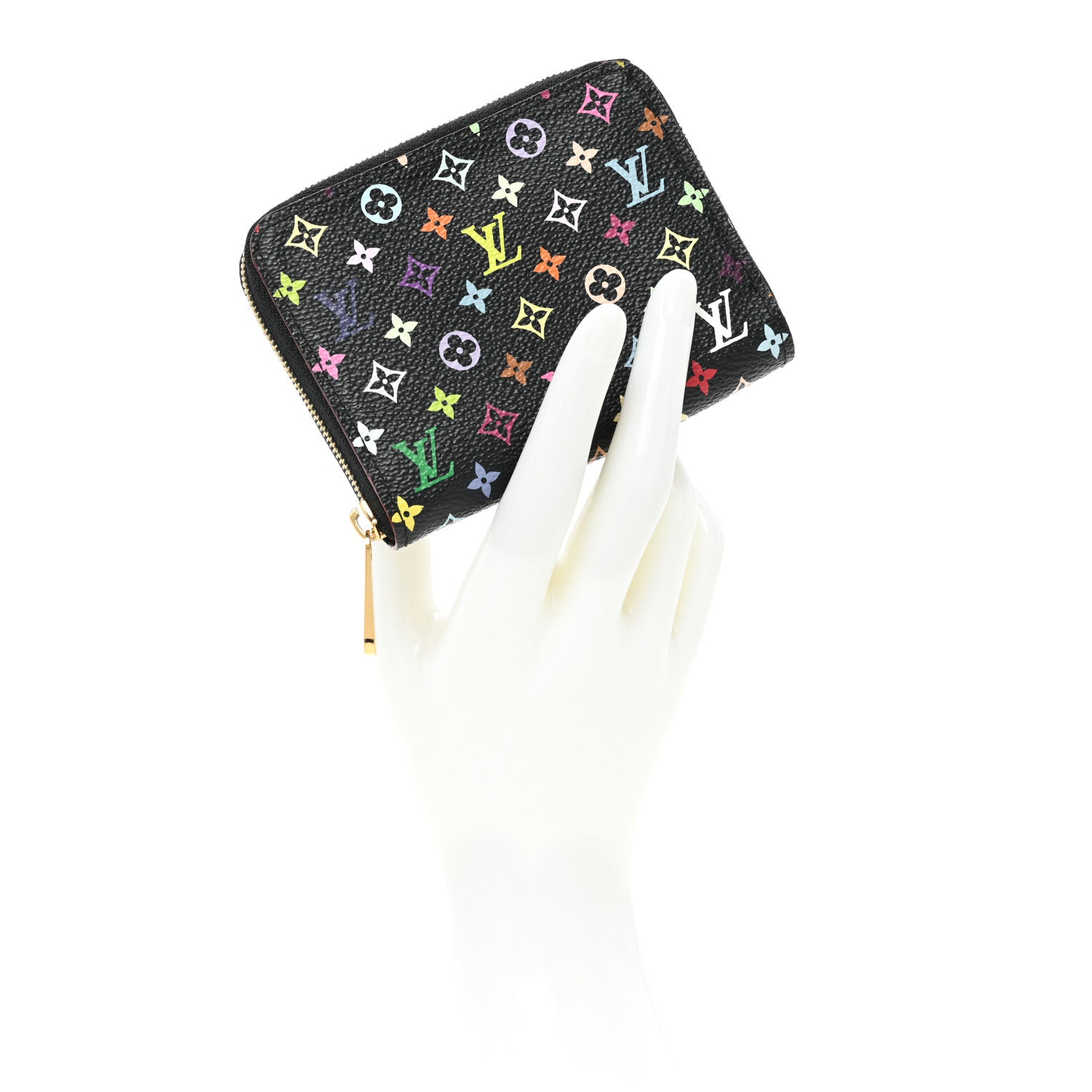 Louis Vuitton Monogram Multicolor Zippy Coin Purse Black Grenade 2 of 9