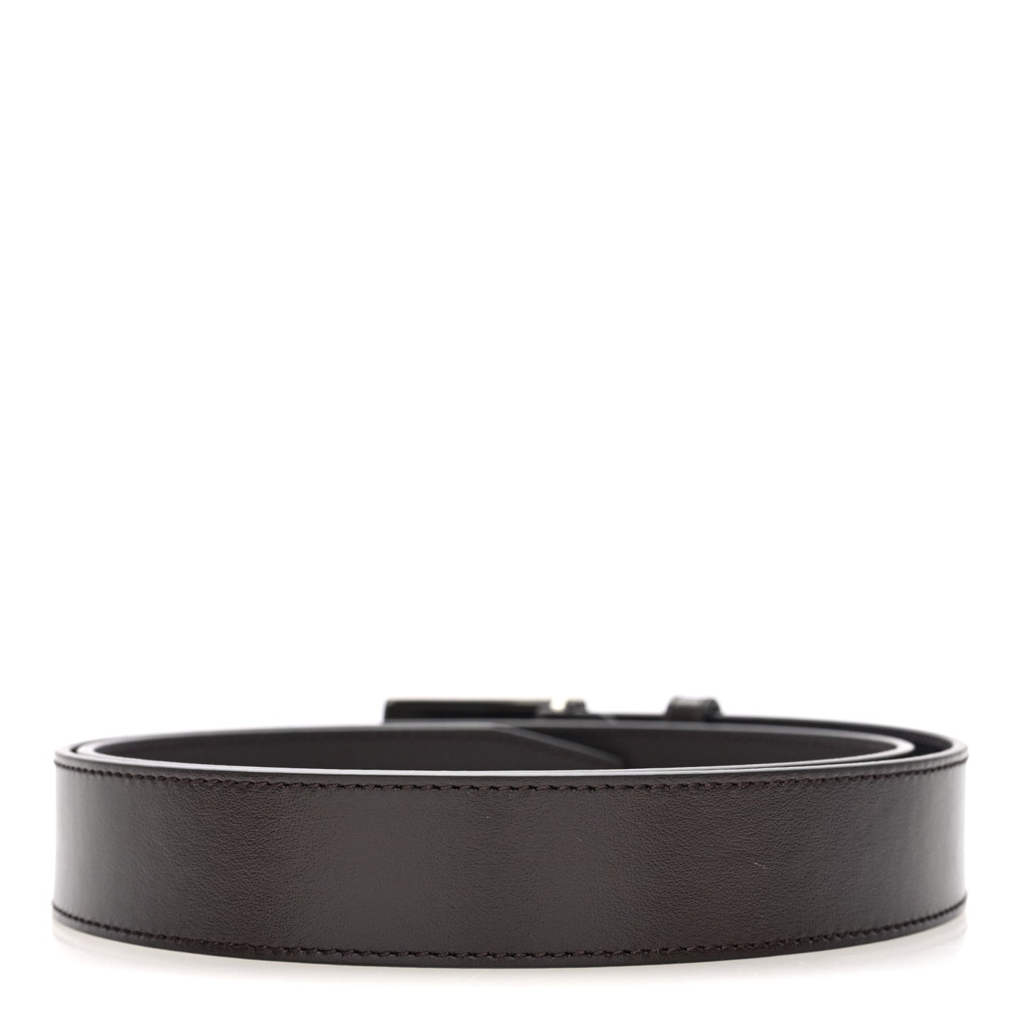 Plutone Calfskin Plaque GG 30mm Belt 90 36 Cocoa
