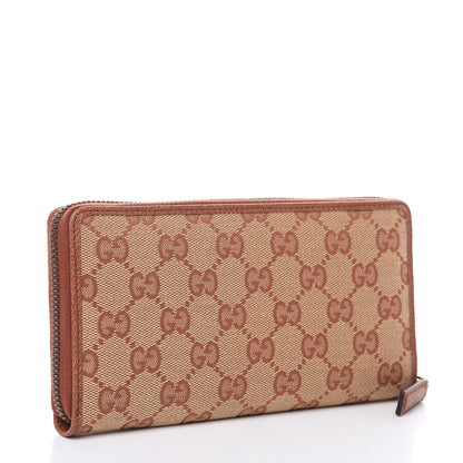 Gucci X MLB GG Monogram NY Yankees Zip Around Wallet Beige Ruggine Ivory 3 of 9
