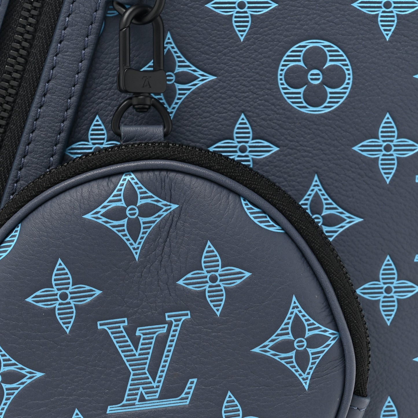Monogram Shadow Duo Slingbag Navy River Blue