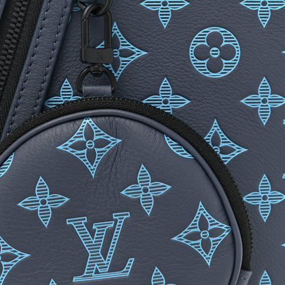 Louis Vuitton Monogram Shadow Duo Slingbag Navy River Blue 8 of 11