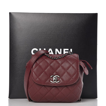 Chanel Goatskin Quilted CC Waiter Crossbody Burgundy 10 of 10