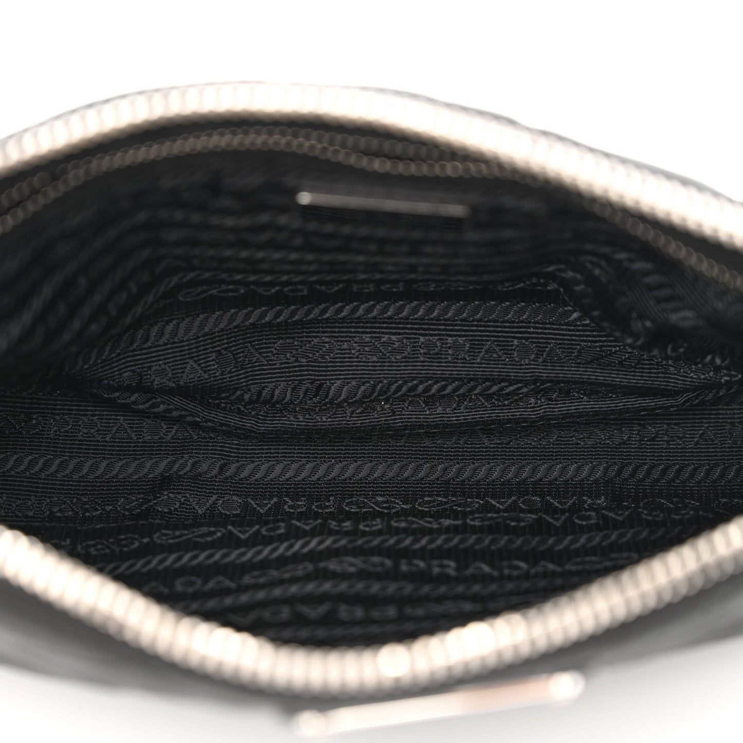 Nylon Tessuto Impuntu Quilted Crossbody Bag Black