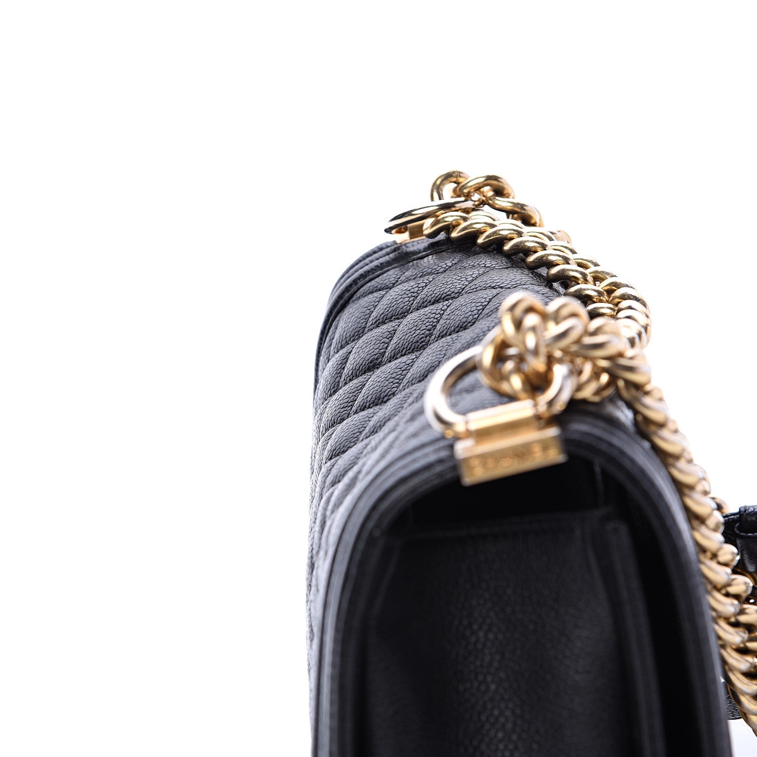 Chanel Caviar Quilted Medium Boy Flap Black 10 of 11